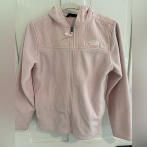 The North Face kids zip up fleece jacket; pink size 14/16